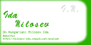 ida milosev business card